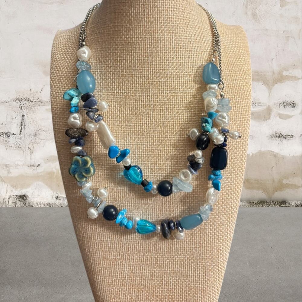 Free People Steal The Show Choker in Turquoise Tonal NWT - Picture 2 of 5